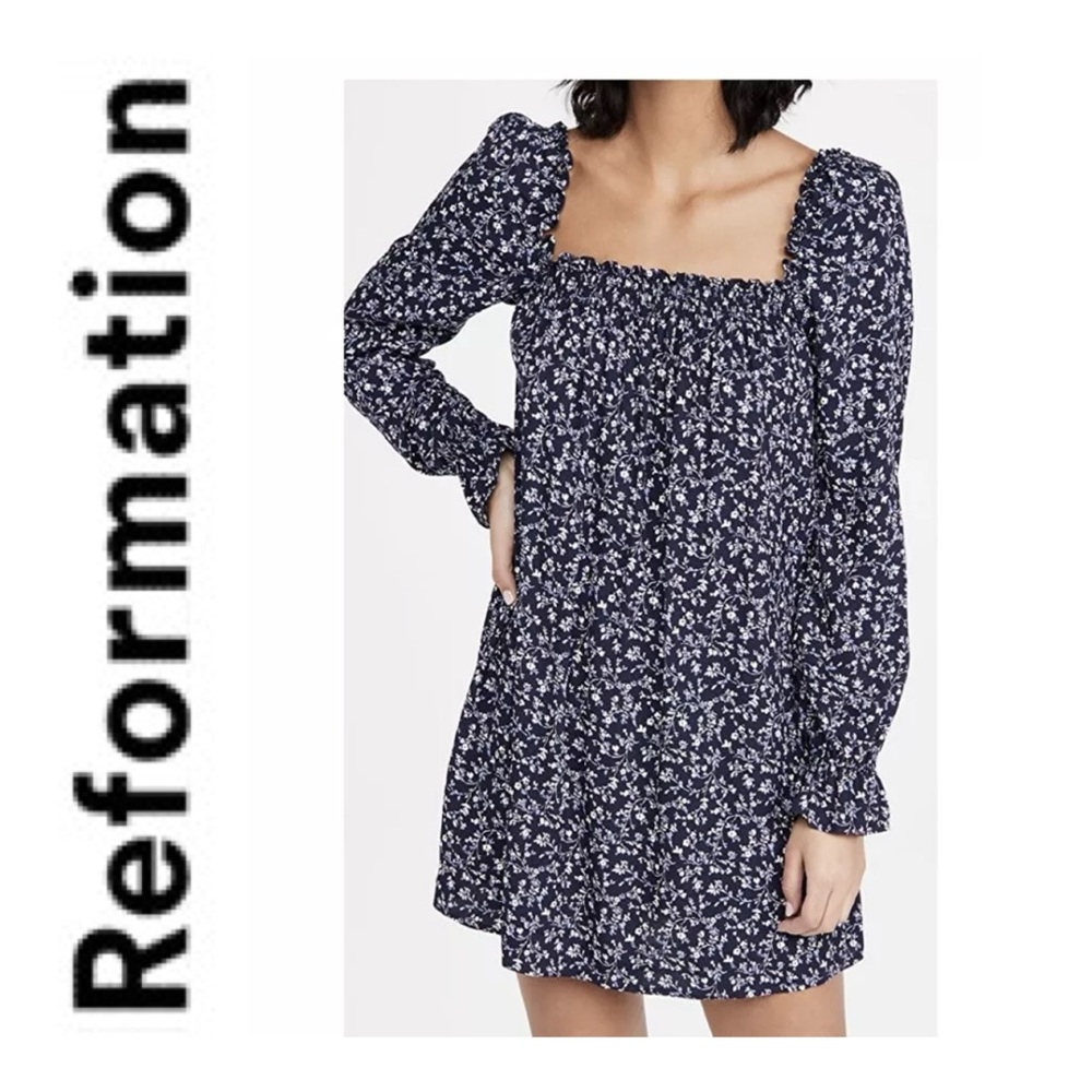 REFORMATION Hudsen Dress In Twilight Size XS